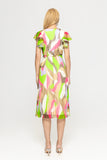 Lime Coral print Dress