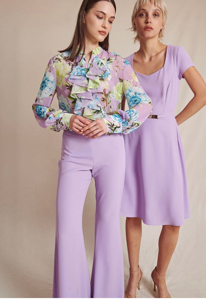 Lilac print blouse