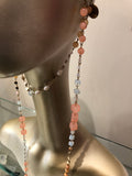 Coral /Crystal necklace