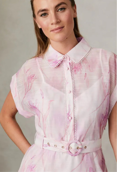 Pink Diaz short dress In Store