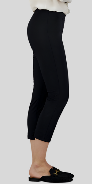 Black techno crop pants