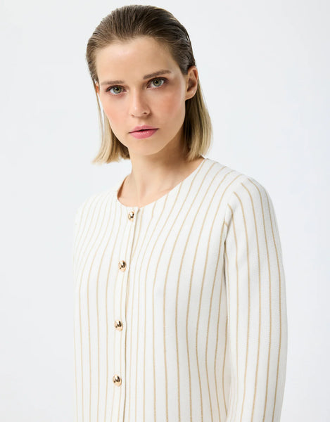 Gold stripe knit jacket