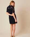 Navy Lace detail dress