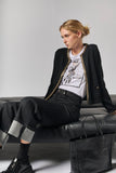 Black cardigan gilt hardwear