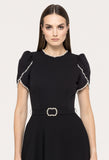 Black &Pearl midi dress