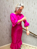 Fushia Taffeta Dress