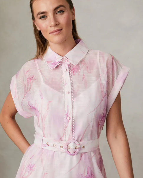 Pink Diaz short dress In Store