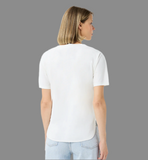 Ivory silver crystal bow T