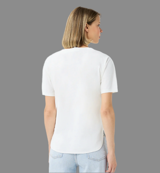 Ivory silver crystal bow T