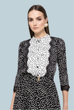 Polka dot midi dress .