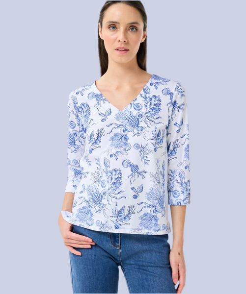 Blue print Top