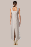 Elisa beige maxi dress