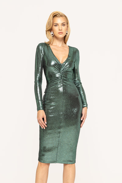 Jade Lamé Dress