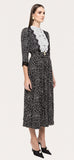 Polka dot midi dress .