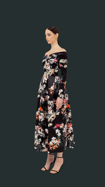 Floral print dress in store