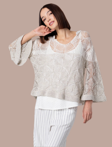 Elisa crochet knit sweater