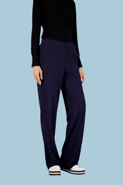French navy wide leg pants