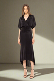 Black Midi fine jersey Dress