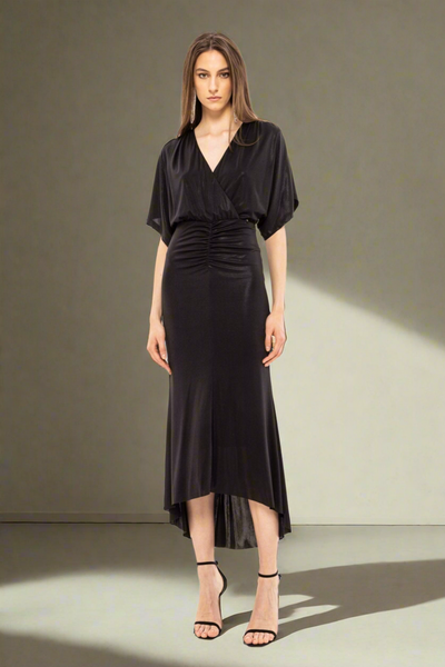 Black Midi fine jersey Dress