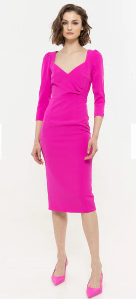 Pink body con pencil Dress In Store