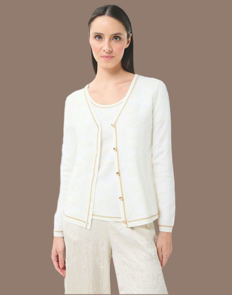 Ivory gold trim Twinset