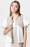 Elisa neutral linen mix jacket