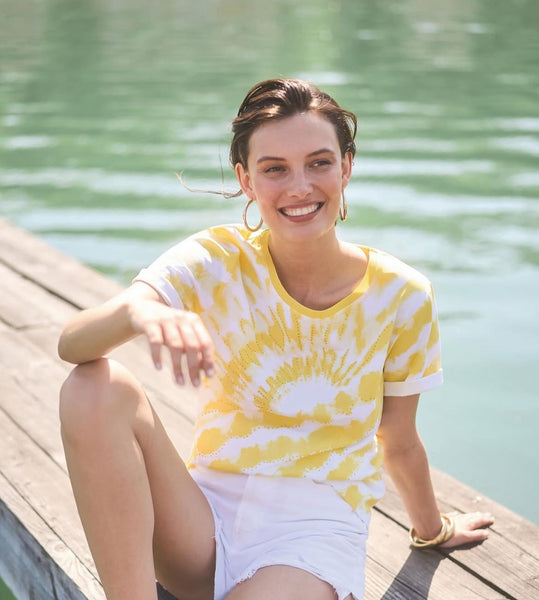 Yellow white top