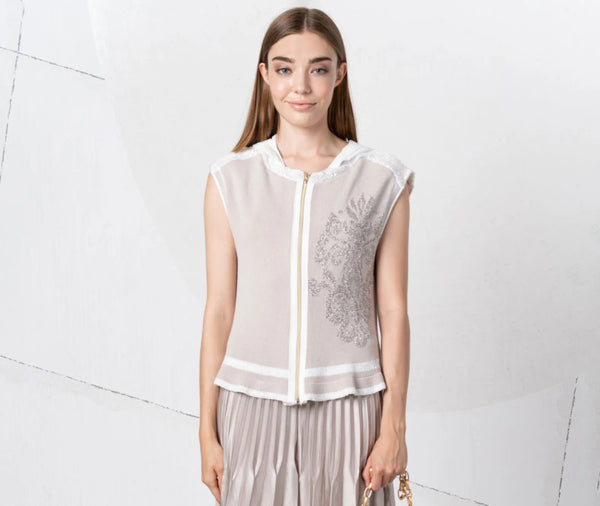 Elisa sleeveless cardi