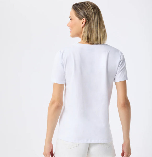 White lady Bow tee