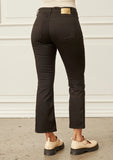 Lido button black denim pants