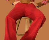 Red wide leg pants