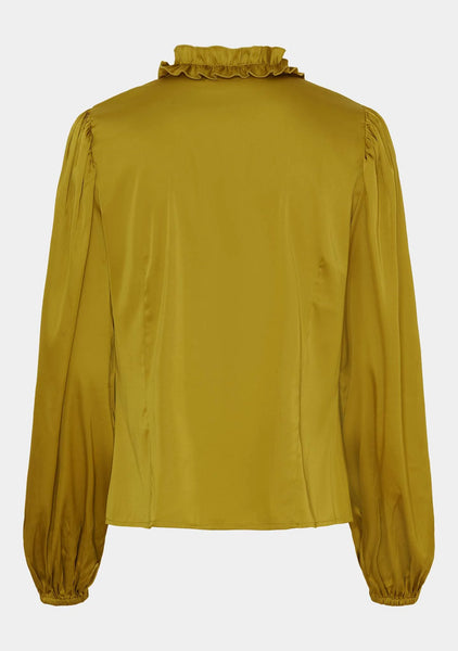 I Say Steff rich gold frill Top