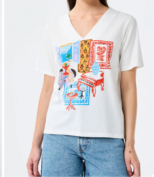 Summer paradise print Top