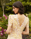 Loretta lace midi v back dress “ In Store “