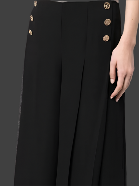 Edward Achour Fluid leg Pleat Silk pants