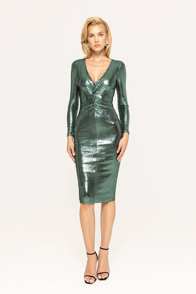 Jade Lamé Dress