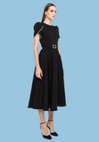 Black &Pearl midi dress