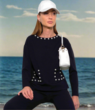 Navy & Pearl sweatshirt