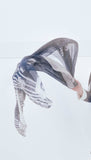 Elisa Scarf navy white sparkling trims