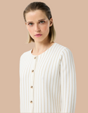 Gold stripe knit jacket