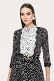 Polka dot midi dress .