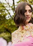 Pink and lemon Lace detail dress “ In Store “