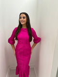 Fushia Taffeta Dress