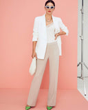 Stone /Beige wide leg pants