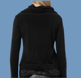 Elisa black cowl neck top