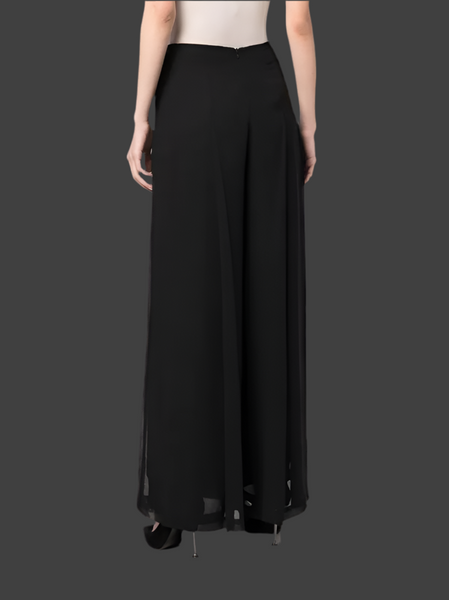 Edward Achour Fluid leg Pleat Silk pants