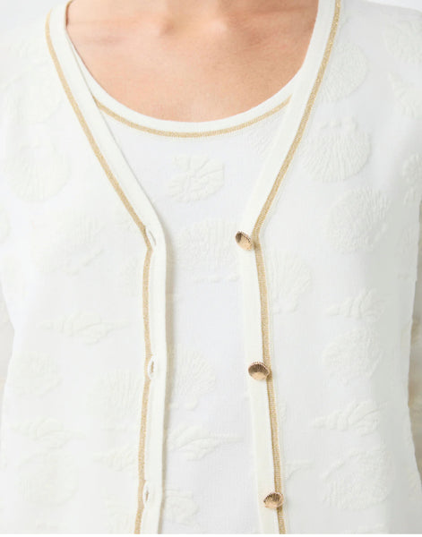 Ivory gold trim Twinset