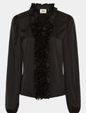 I Say Steff Black  frill Top
