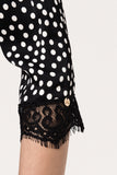Polka dot midi dress .