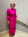 Fushia Taffeta Dress